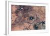 Satellite view of Novajo Nation Reservation and Lake Powell, Grand Canyon, Arizona, USA-null-Framed Photographic Print