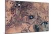 Satellite view of Novajo Nation Reservation and Lake Powell, Grand Canyon, Arizona, USA-null-Mounted Photographic Print