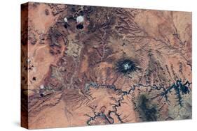 Satellite view of Novajo Nation Reservation and Lake Powell, Grand Canyon, Arizona, USA-null-Stretched Canvas