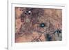 Satellite view of Novajo Nation Reservation and Lake Powell, Grand Canyon, Arizona, USA-null-Framed Photographic Print