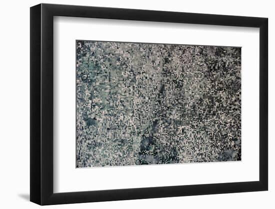 Satellite view of Oklahoma City, Oklahoma, USA-null-Framed Photographic Print