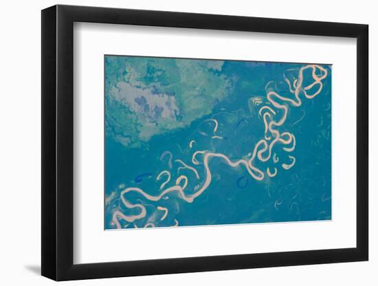 Satellite view of Plains in Beni Department, Bolivia-null-Framed Photographic Print