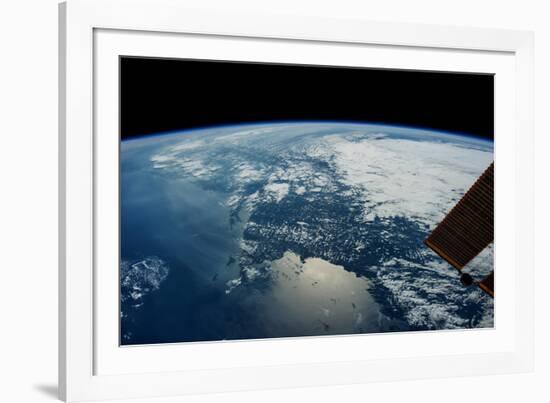 Satellite view of planet Earth showing Nova Scotia region in Canada-null-Framed Photographic Print