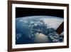 Satellite view of planet Earth showing Nova Scotia region in Canada-null-Framed Photographic Print