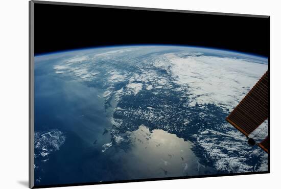 Satellite view of planet Earth showing Nova Scotia region in Canada-null-Mounted Photographic Print