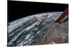 Satellite view of planet Earth showing Ordos region of Inner Mongolia, China-null-Stretched Canvas