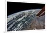 Satellite view of planet Earth showing Ordos region of Inner Mongolia, China-null-Framed Photographic Print