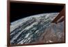 Satellite view of planet Earth showing Ordos region of Inner Mongolia, China-null-Framed Photographic Print