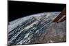 Satellite view of planet Earth showing Ordos region of Inner Mongolia, China-null-Mounted Photographic Print