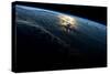 Satellite view of planet Earth showing South Carolina and North Atlantic Ocean, USA-null-Stretched Canvas