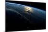 Satellite view of planet Earth showing South Carolina and North Atlantic Ocean, USA-null-Mounted Photographic Print