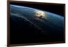 Satellite view of planet Earth showing South Carolina and North Atlantic Ocean, USA-null-Framed Photographic Print