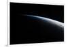 Satellite view of planet Earth showing sunrise over South Pacific Ocean-null-Framed Photographic Print