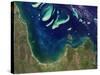 Satellite View of Princess Charlotte Bay in Australia-null-Stretched Canvas