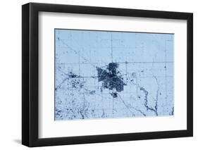 Satellite view of Regina, Saskatchewan, Canada-null-Framed Photographic Print