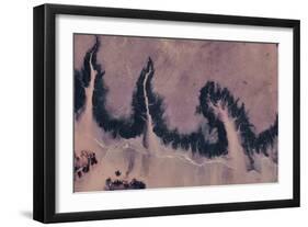 Satellite view of river near Agades, Niger-null-Framed Photographic Print