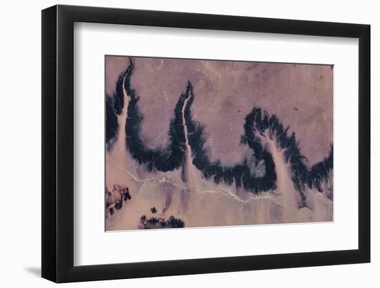 Satellite view of river near Agades, Niger-null-Framed Photographic Print