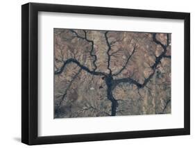 Satellite view of rivers near Ouaddai, Chad-null-Framed Photographic Print