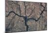 Satellite view of rivers near Ouaddai, Chad-null-Mounted Photographic Print