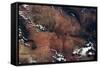 Satellite view of rocky landscape, Grand Canyon, Arizona, USA-null-Framed Stretched Canvas