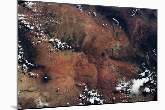 Satellite view of rocky landscape, Grand Canyon, Arizona, USA-null-Mounted Photographic Print