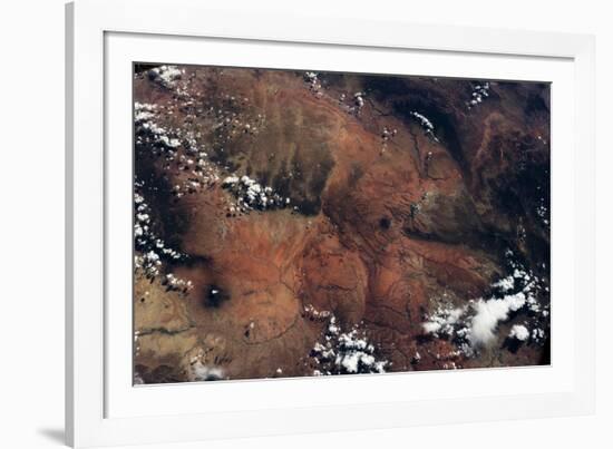 Satellite view of rocky landscape, Grand Canyon, Arizona, USA-null-Framed Photographic Print