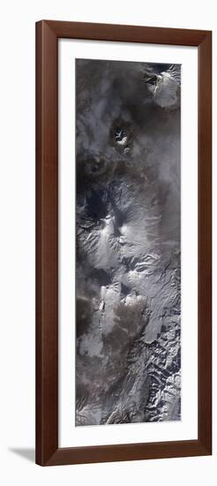 Satellite View of Russia's Kamchatka Peninsula-null-Framed Photographic Print