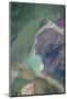 Satellite view of salt evaporation ponds at Great Salt Lake, Utah, USA-null-Mounted Photographic Print