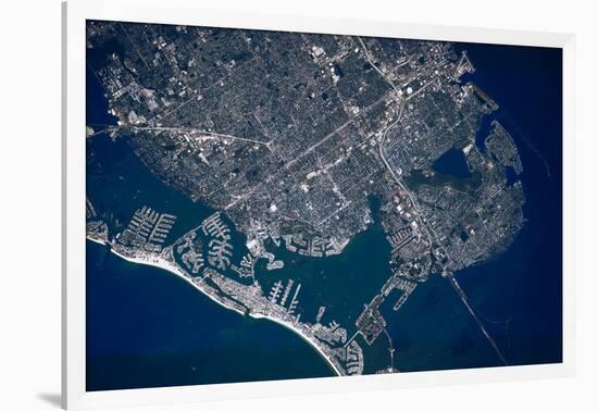 Satellite view of sea port, St. Petersburg, Florida, USA-null-Framed Photographic Print