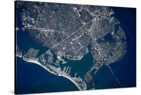 Satellite view of sea port, St. Petersburg, Florida, USA-null-Stretched Canvas