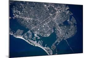 Satellite view of sea port, St. Petersburg, Florida, USA-null-Mounted Photographic Print