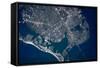 Satellite view of sea port, St. Petersburg, Florida, USA-null-Framed Stretched Canvas