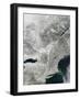 Satellite View of Snow Cover in the Northeastern United States-null-Framed Photographic Print