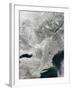 Satellite View of Snow Cover in the Northeastern United States-null-Framed Photographic Print