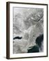 Satellite View of Snow Cover in the Northeastern United States-null-Framed Photographic Print