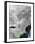 Satellite View of Snow Cover in the Northeastern United States-null-Framed Photographic Print