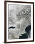 Satellite View of Snow Cover in the Northeastern United States-null-Framed Photographic Print