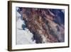 Satellite view of snow covered mountains near Paiguano, Coquimbo Region, Chile-null-Framed Photographic Print