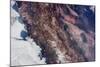 Satellite view of snow covered mountains near Paiguano, Coquimbo Region, Chile-null-Mounted Photographic Print