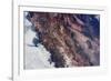 Satellite view of snow covered mountains near Paiguano, Coquimbo Region, Chile-null-Framed Photographic Print