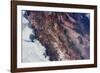 Satellite view of snow covered mountains near Paiguano, Coquimbo Region, Chile-null-Framed Photographic Print