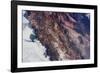 Satellite view of snow covered mountains near Paiguano, Coquimbo Region, Chile-null-Framed Photographic Print