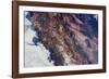 Satellite view of snow covered mountains near Paiguano, Coquimbo Region, Chile-null-Framed Photographic Print