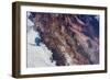 Satellite view of snow covered mountains near Paiguano, Coquimbo Region, Chile-null-Framed Photographic Print