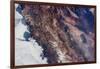 Satellite view of snow covered mountains near Paiguano, Coquimbo Region, Chile-null-Framed Photographic Print
