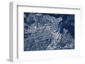 Satellite view of Tacoma, Pierce County, Washington State, USA-null-Framed Photographic Print