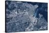 Satellite view of Tacoma, Pierce County, Washington State, USA-null-Stretched Canvas