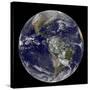 Satellite View of the Americas on Earth Day-null-Stretched Canvas