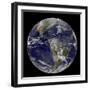 Satellite View of the Americas on Earth Day-null-Framed Premium Photographic Print