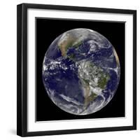 Satellite View of the Americas on Earth Day-null-Framed Photographic Print